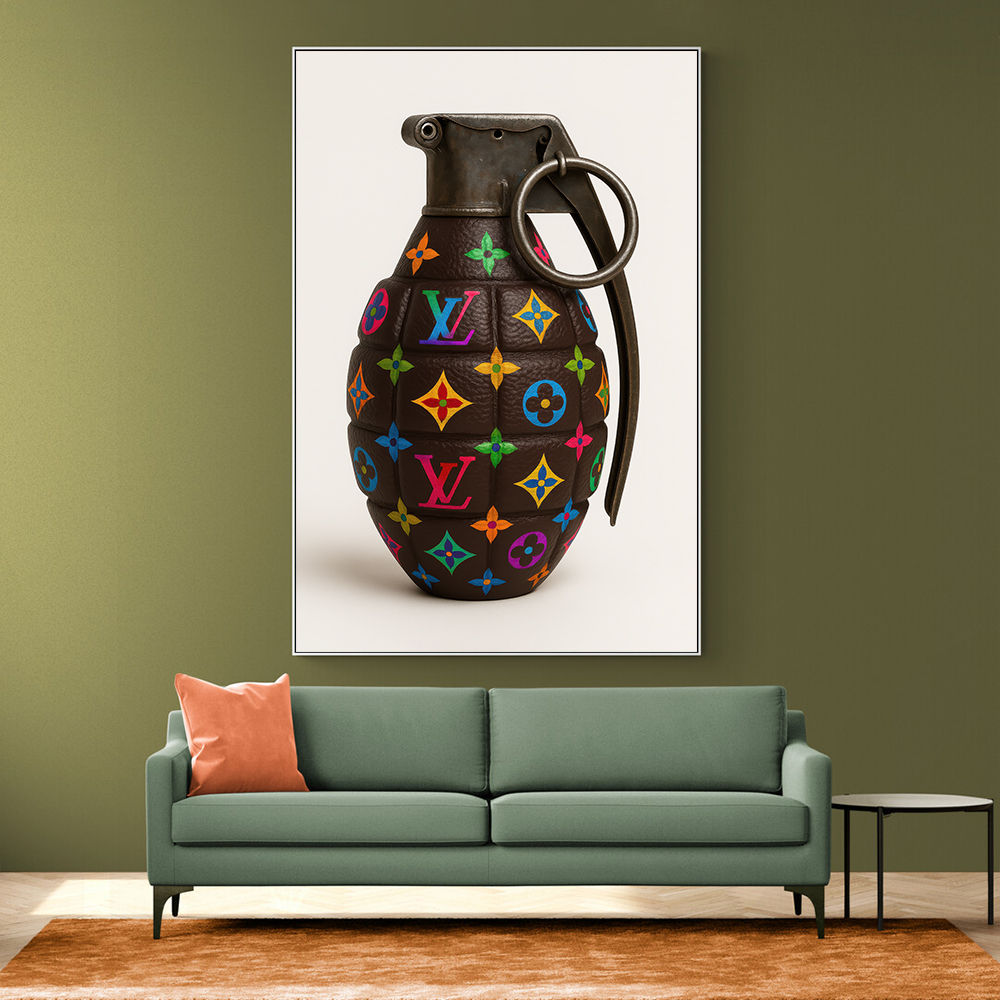 Louis Vuitton Fashion Inspired Grenade Wall Art  